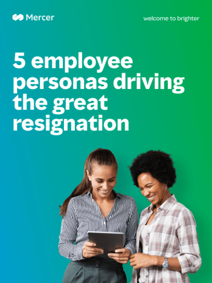 Cover for PDF: 5 employee personas driving the great resignation