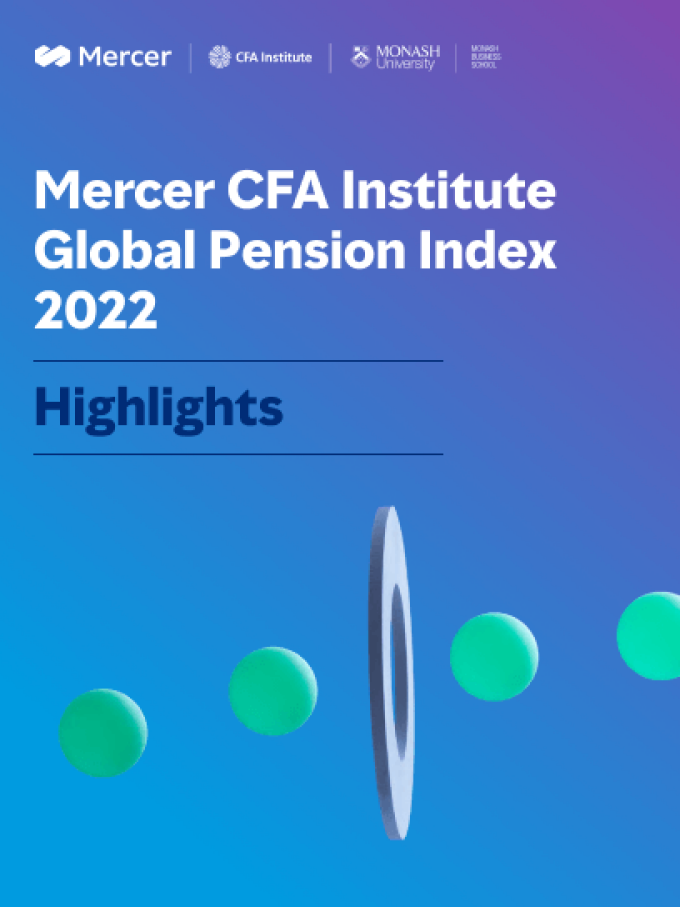 Mercer CFA Institute Global Pension Index 2022 - Highlights