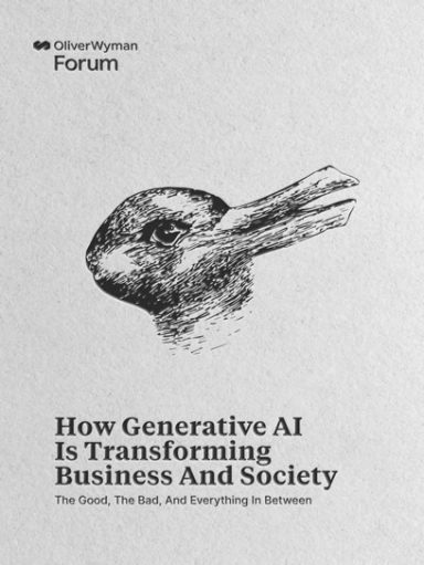 Cómo la IA generativa está transformando los negocios y la sociedad - Portada de informes