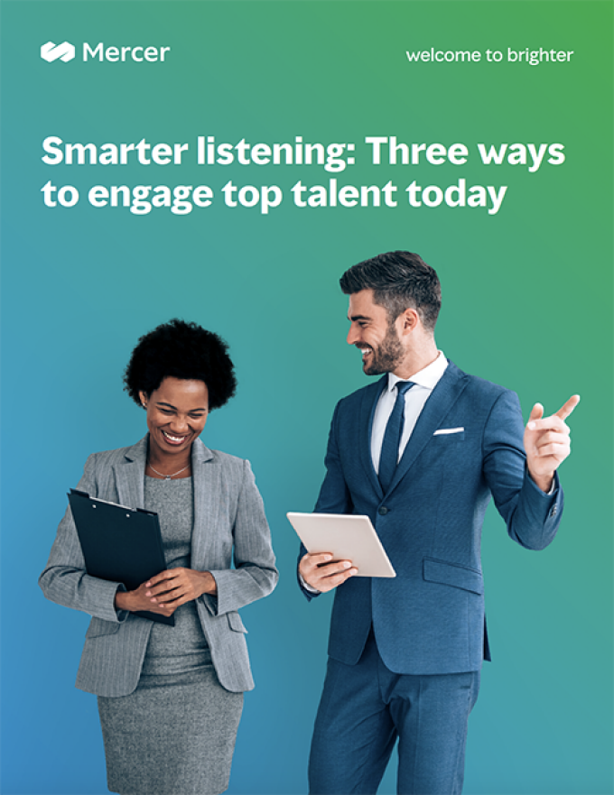 Report cover for Smarter listening: Three ways to engage top talent today