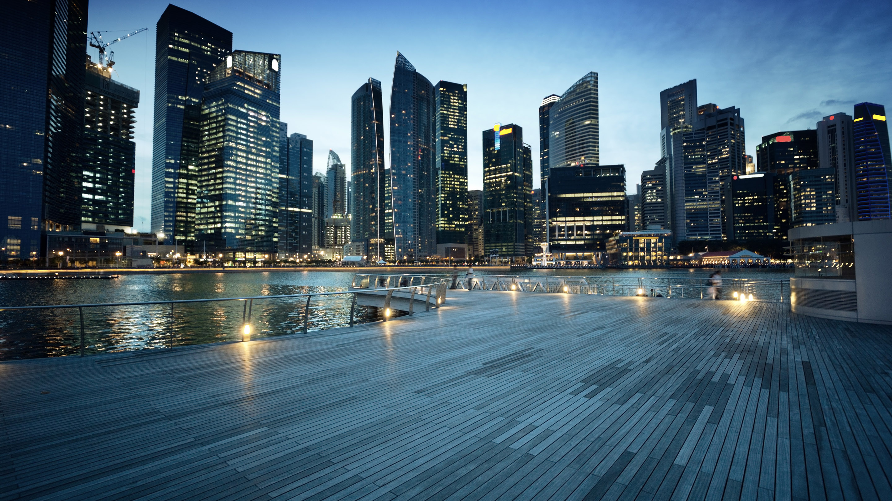 Singapore city in sunset time