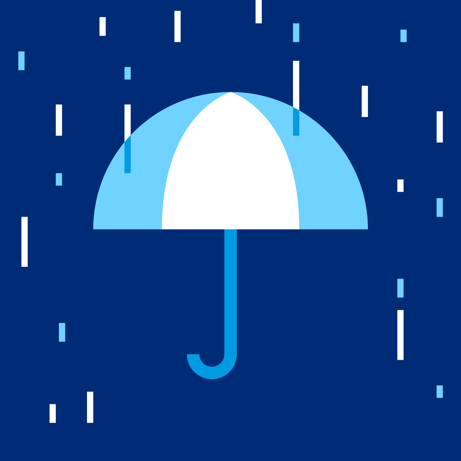 Retirement umbrella illustration