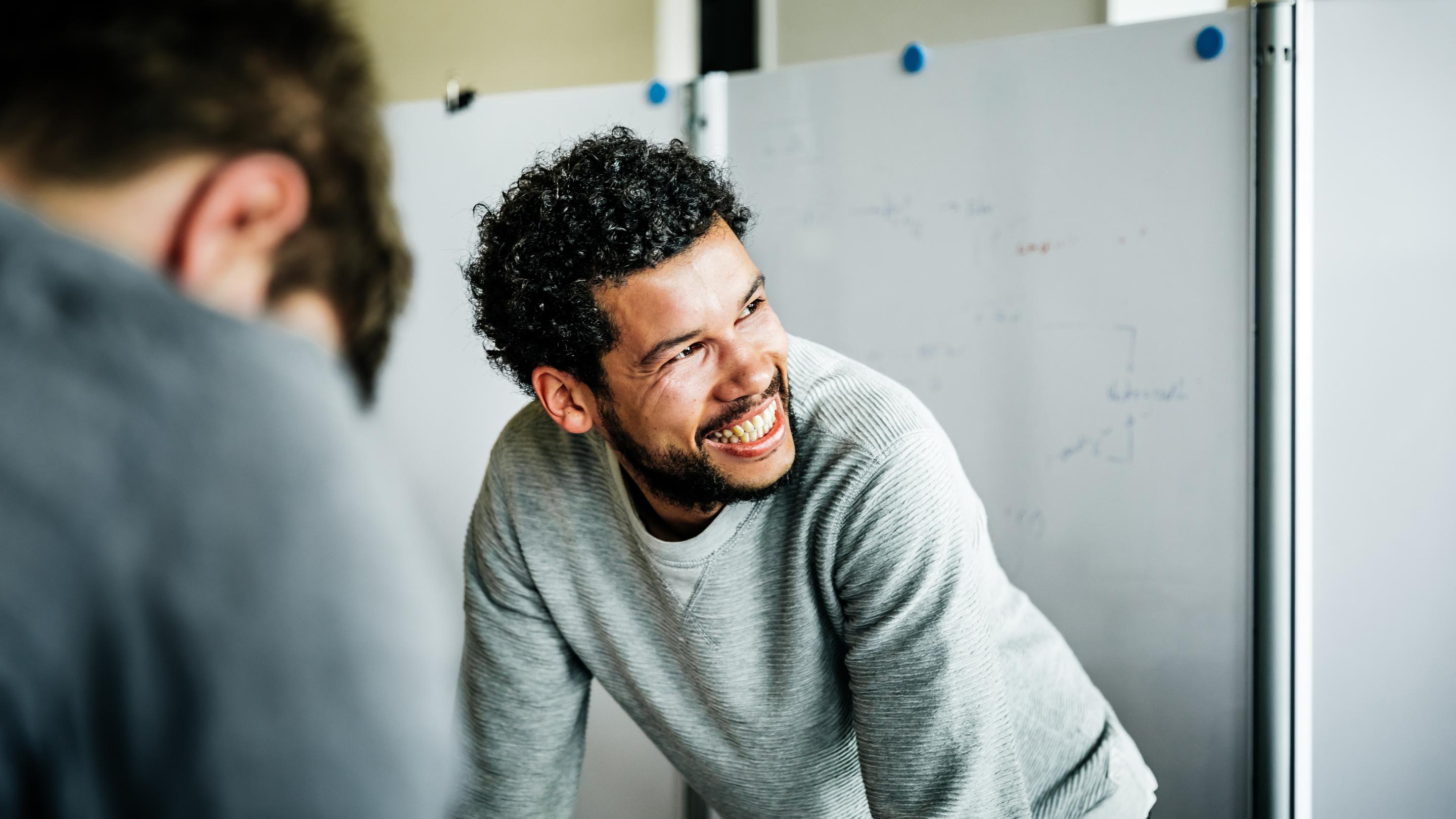 Portrait of a casual afro-american businessman during a meeting