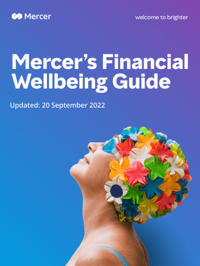 Front cover of Mercer's Financial Wellbeing guide