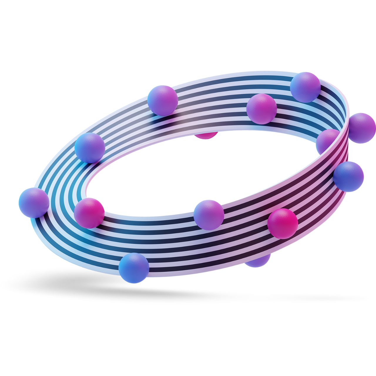 Spheres on a moebius strip