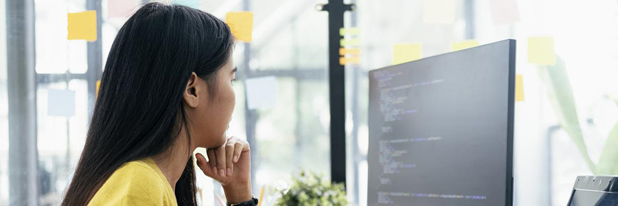 woman at computer