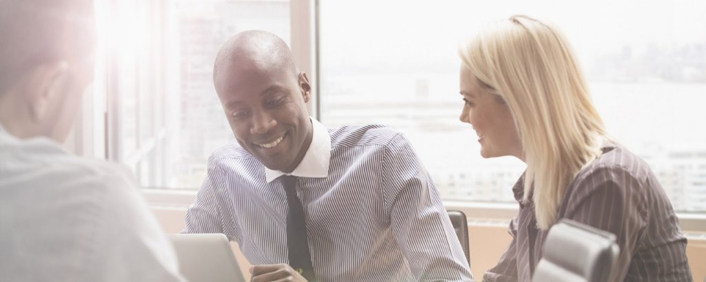 Business people talking in meeting