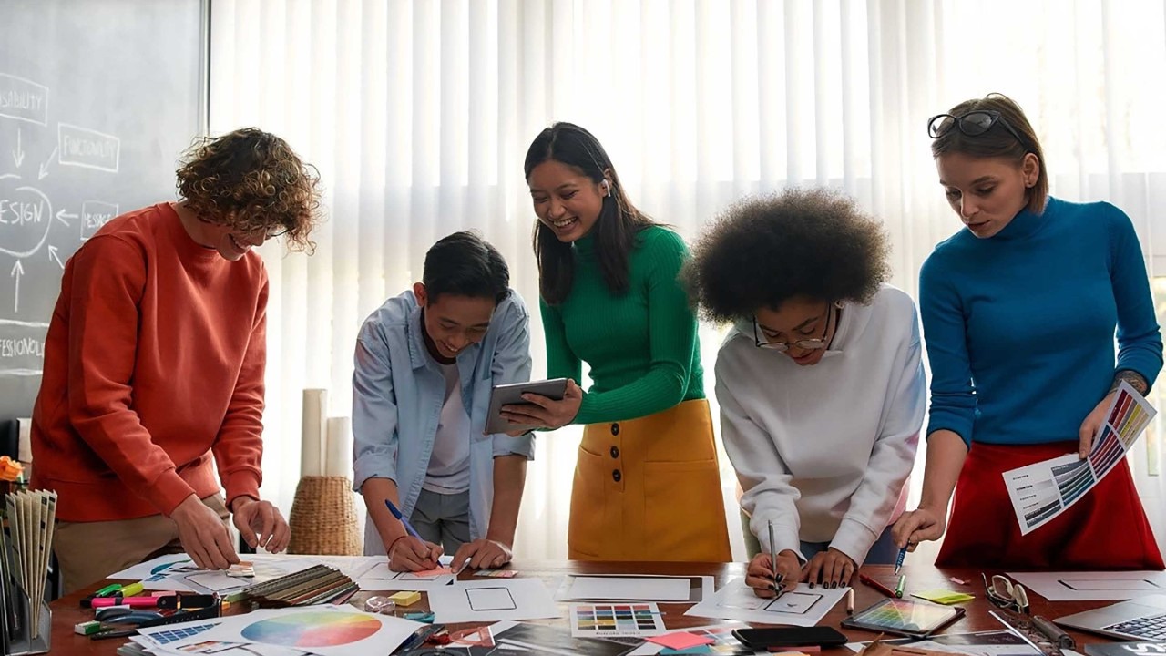 Young and professional designers working