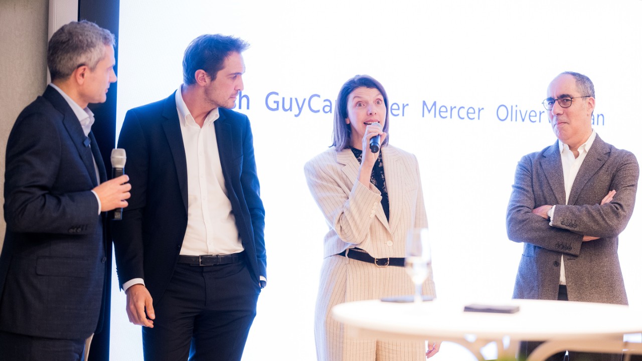 Isabelle Hernu-Sfeir joins fellow Marsh McLennan Switzerland leaders at the inauguration of the new Zurich office