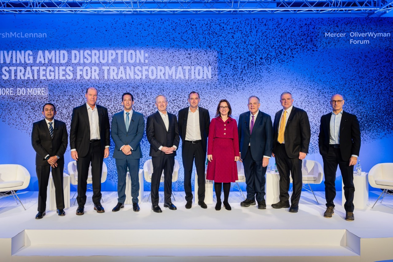 Picture of all speakers of the MM at Davos - Thiriving Amid Disruption forum