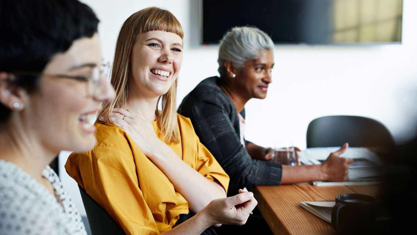Women professionals team meeting