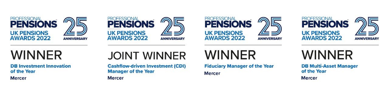 UK Pensions Awards 2022 winner logos