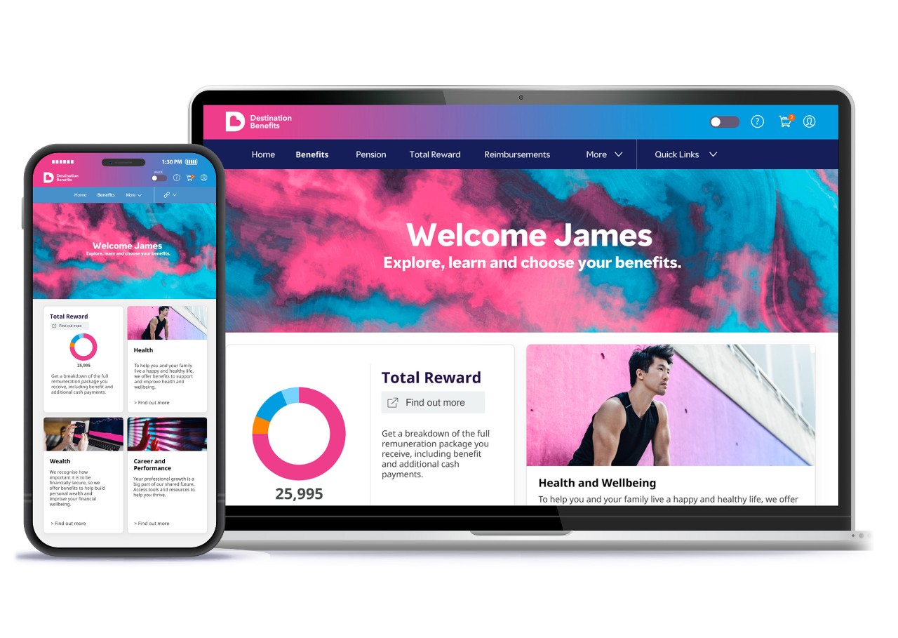 darwin home page on a laptop and on a smartphone