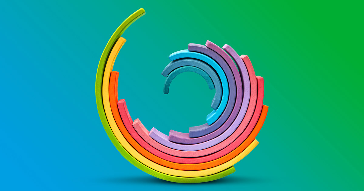 Abstract colorful spiral