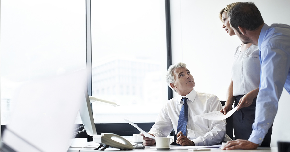 Team discussing ideas