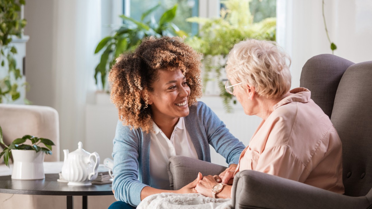 Nurse examining patient