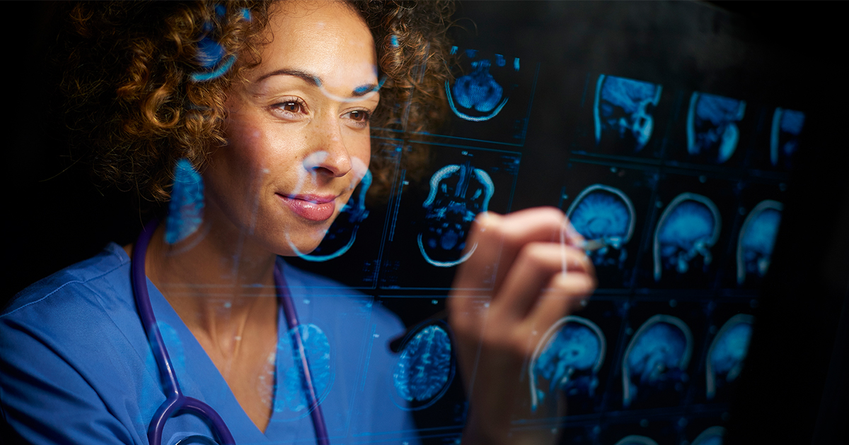 female nurse doctor xrays