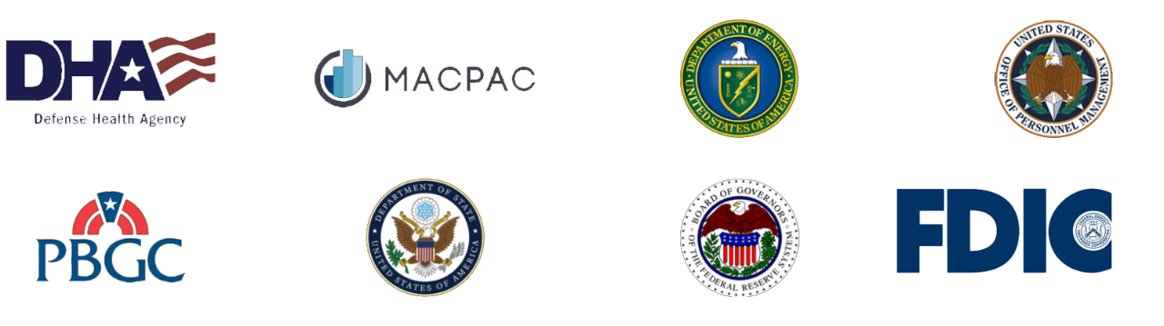 Group of logos for Mercer federal portfolio