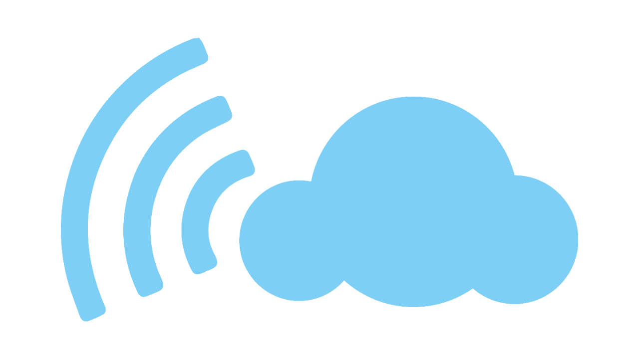 An illustration of a cloud with a wireless signal coming off of it
