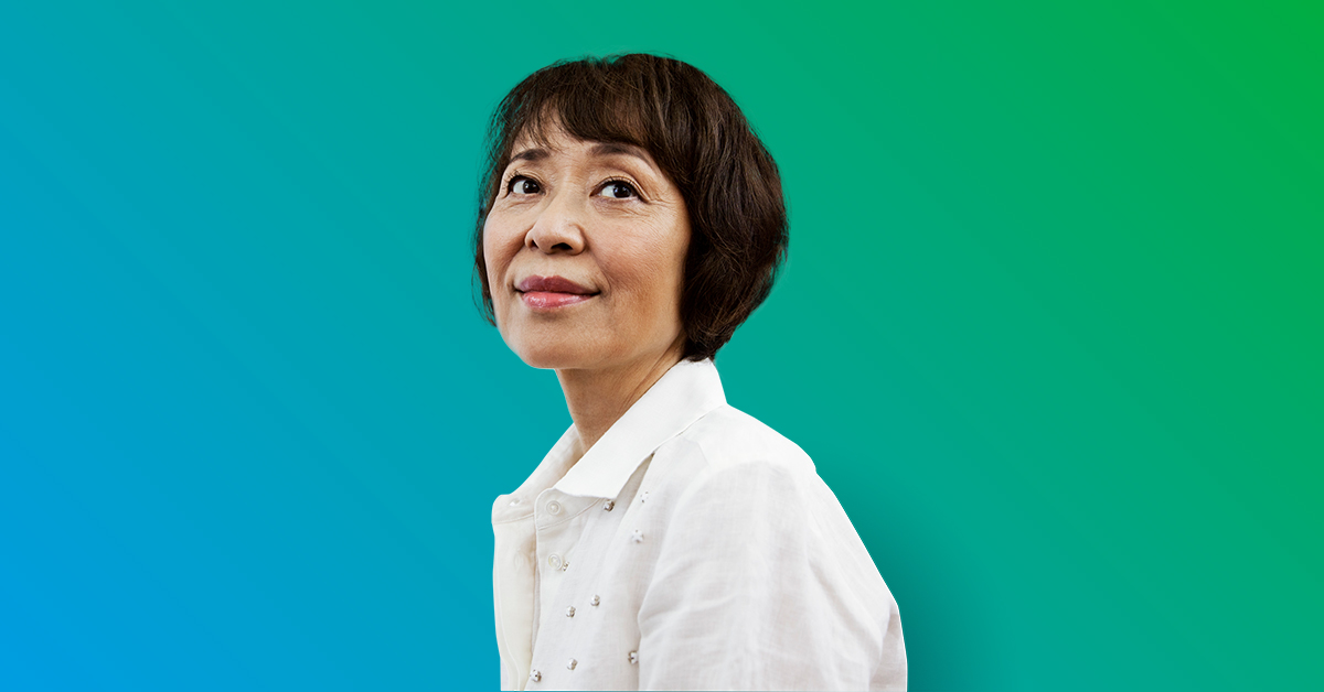 Woman with short hair