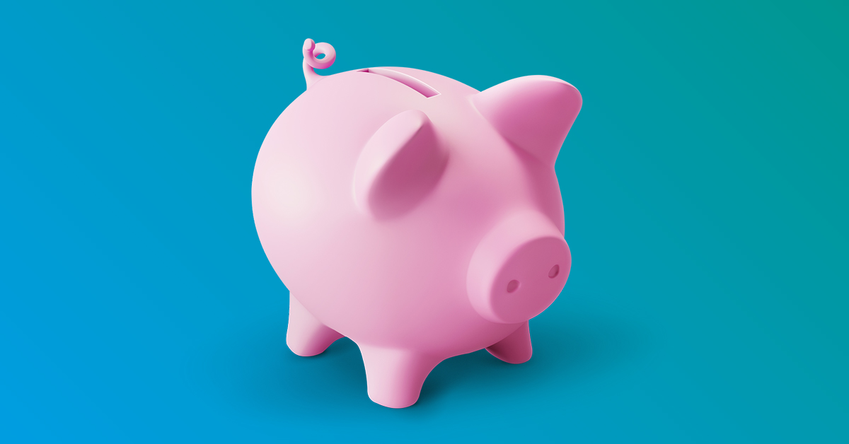 Pink piggy bank