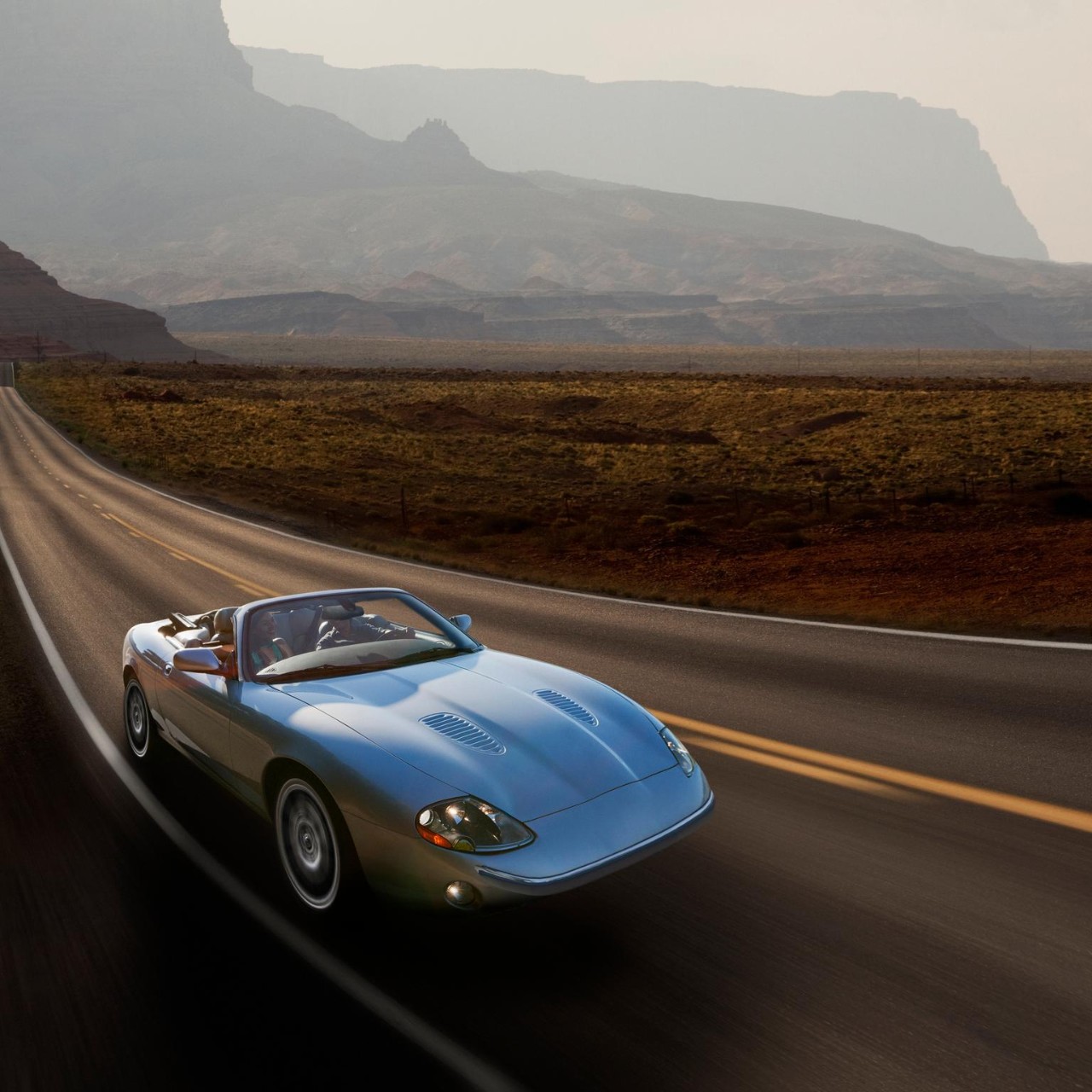 Sports car remote highway