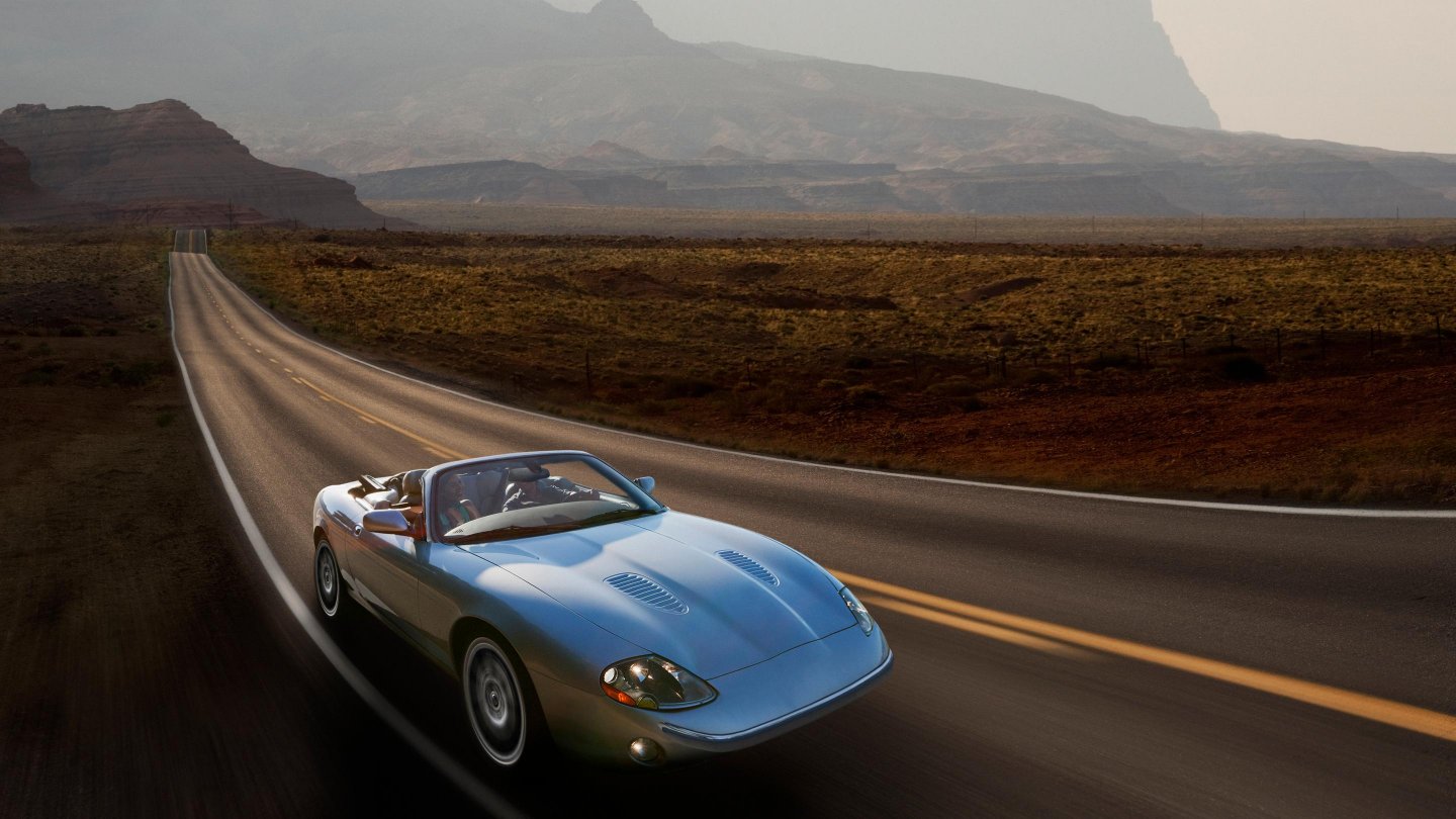 Sports car remote highway