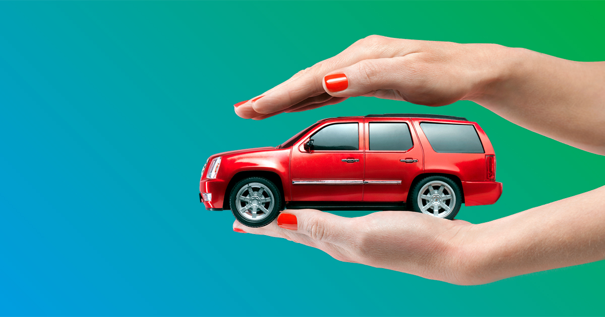 Car in person's hands