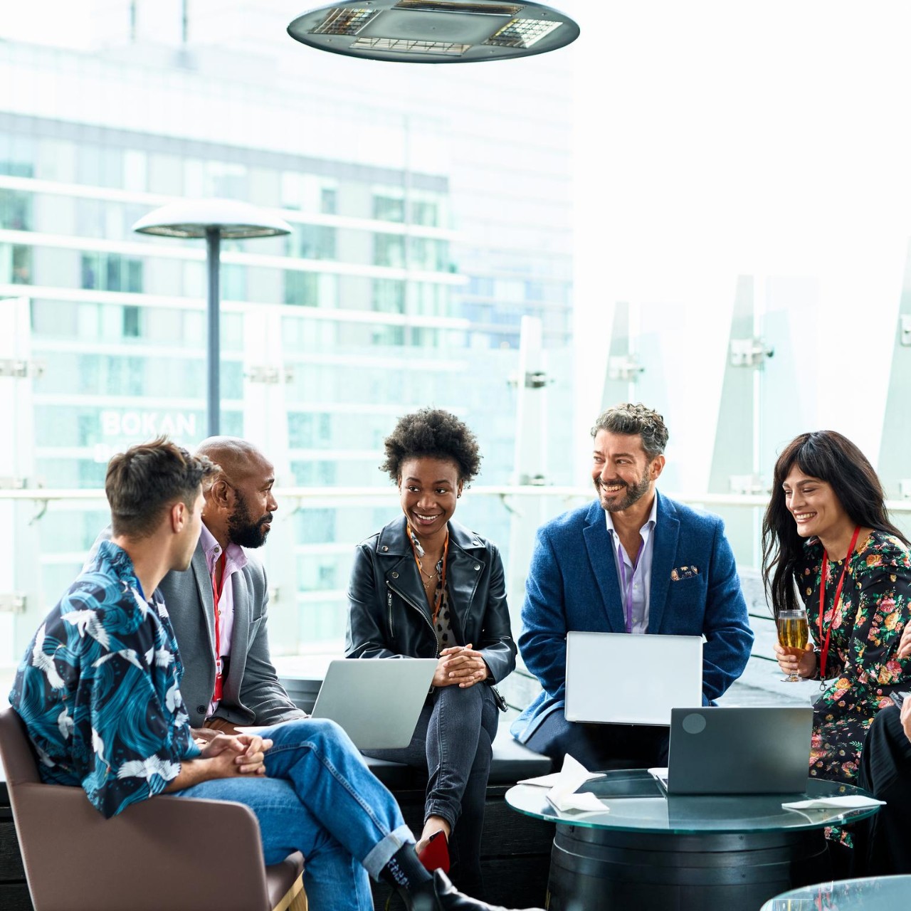 a group of co-workers