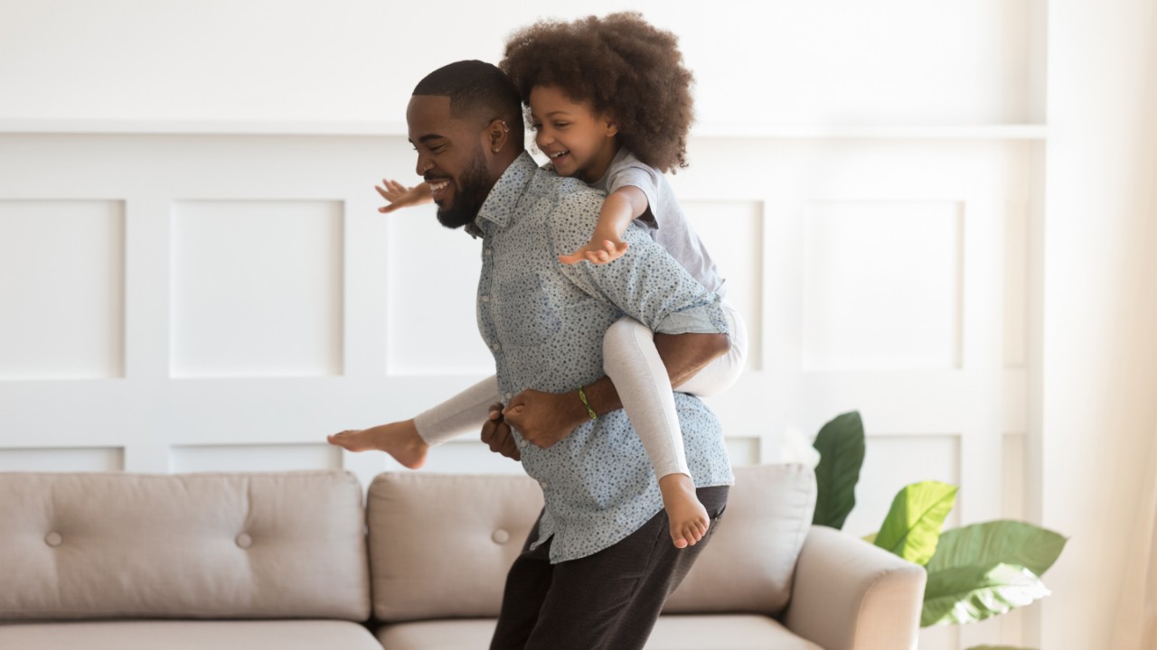 black father and daughter