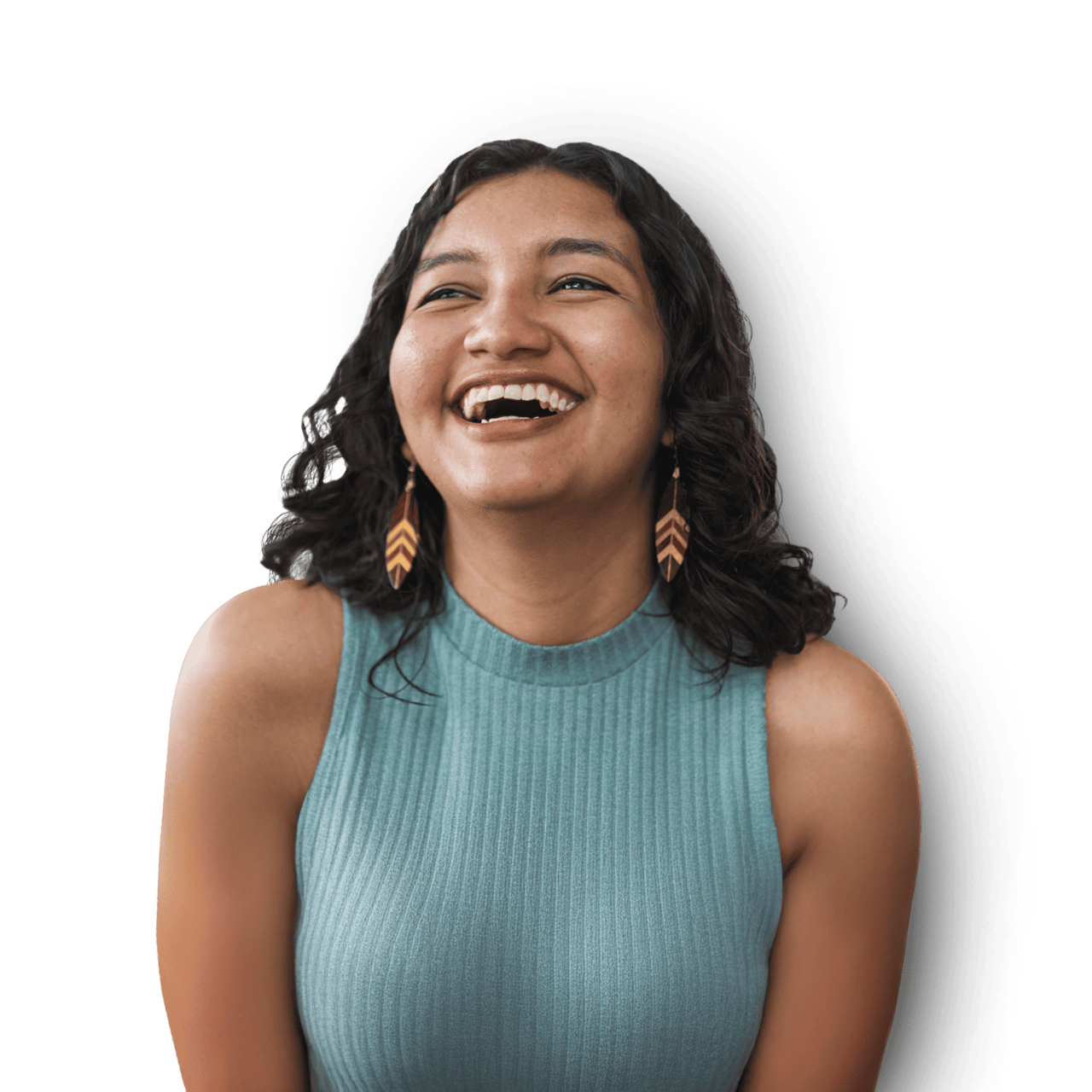 portrait of young woman smiling